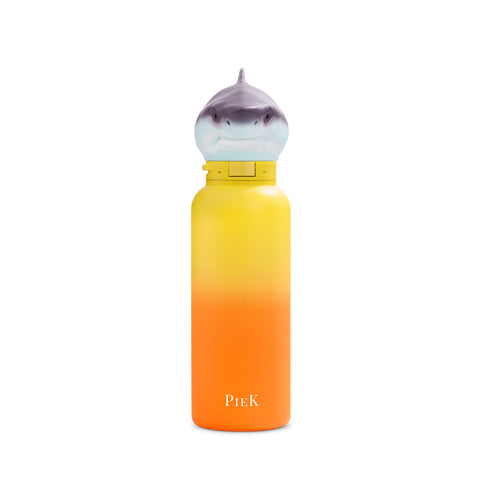 PIEK Shark Water Bottle, 650ml, Sunset Gradient, Front View