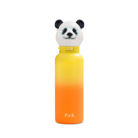 PIEK Panda Water Bottle, 650ml, Sunset Gradient, Front View