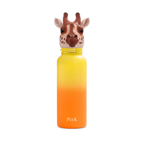 PIEK Giraffe Water Bottle, 650ml, Sunset Gradient, Front View