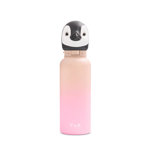 PIEK Penguin Water Bottle, 650ml, Paradise Gradient, Front View