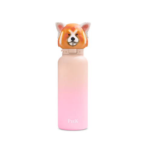 PIEK Red Panda Water Bottle, 650ml, Paradise Gradient, Front View