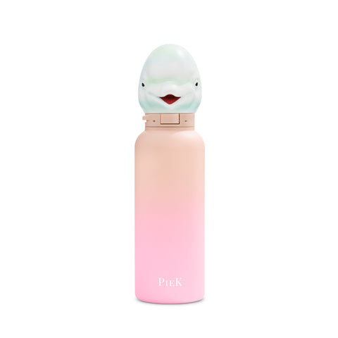 PIEK Beluga Whale Water Bottle, 650ml, Paradise Gradient, Front View