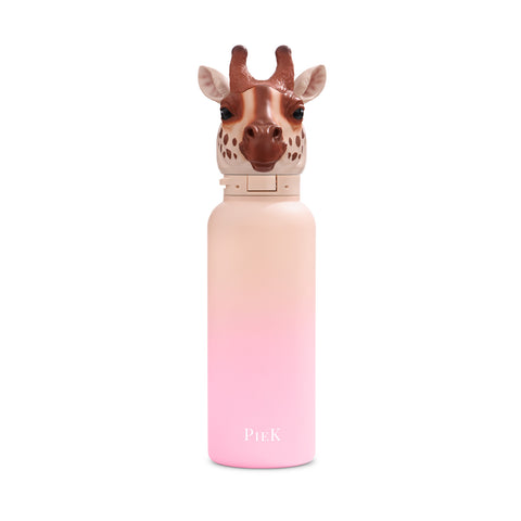 PIEK Giraffe Water Bottle, 650ml, Paradise Gradient, Front View