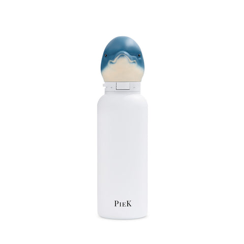 PIEK Dolphin Water Bottle, 650ml, Pearl White, Front View