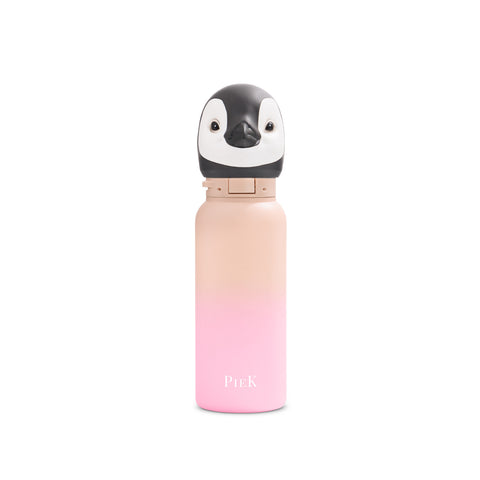 PIEK Penguin Water Bottle, 450ml, Paradise Gradient, Front View