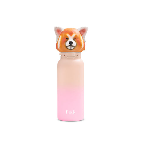 PIEK Red Panda Water Bottle, 450ml, Paradise Gradient, Front View