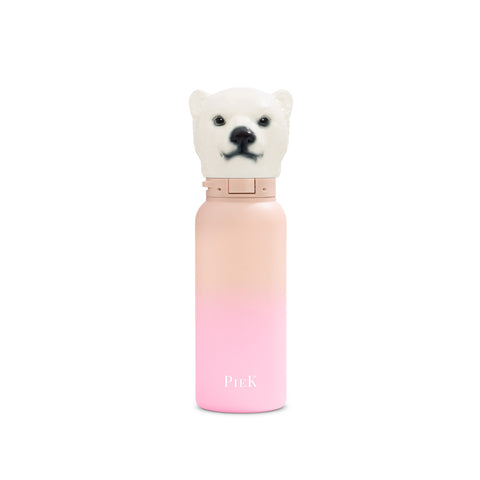 PIEK Polar Bear Water Bottle, 450ml, Paradise Gradient, Front View