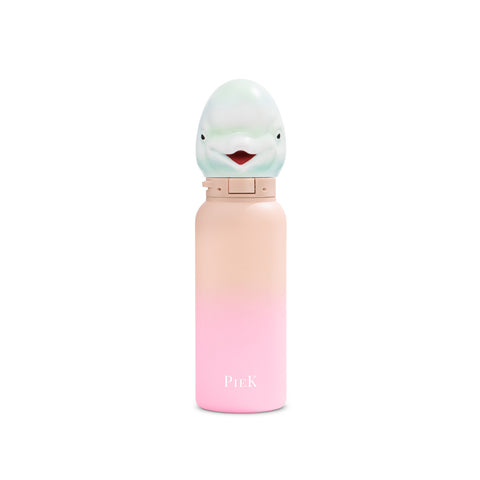 PIEK Beluga Whale Water Bottle, 450ml, Paradise Gradient, Front View