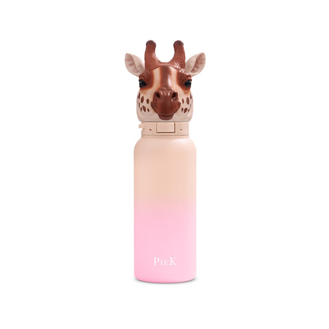 PIEK Giraffe Water Bottle, 450ml, Paradise Gradient, Front View