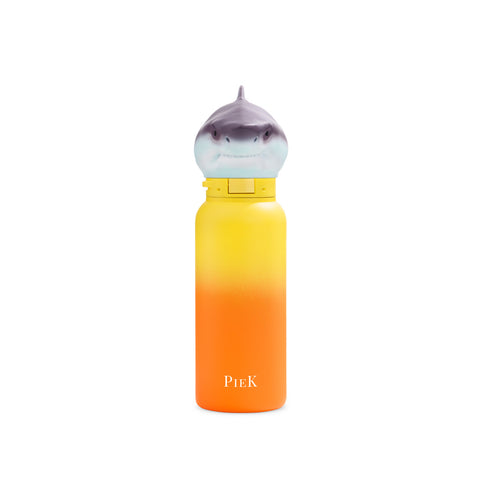 PIEK Shark Water Bottle, 450ml, Sunset Gradient, Front View