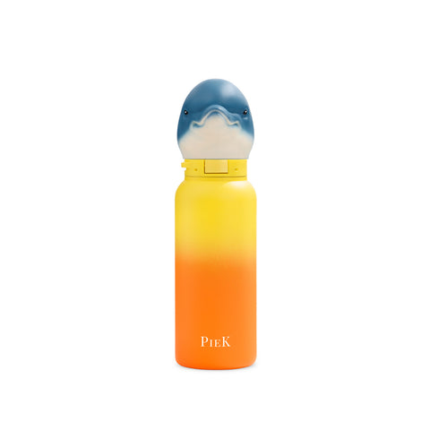 PIEK Dolphin Water Bottle, 450ml, Sunset Gradient, Front View