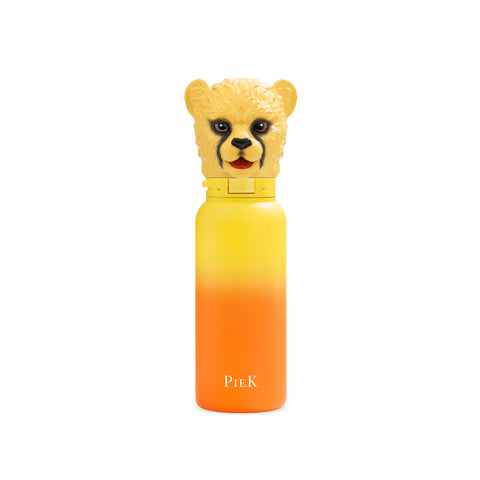 PIEK Cheetah Water Bottle, 450ml, Sunset Gradient, Front View