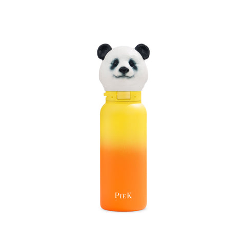 PIEK Panda Water Bottle, 450ml, Sunset Gradient, Front View